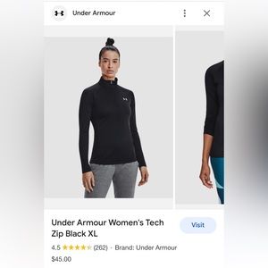 Woman’s Under Armour HeatGear Quarter Zip Black